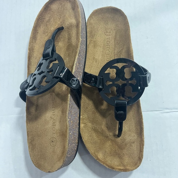 TORY BURCH PATENT LEATHER MILLER CLOUD SANDAL - Picture 14 of 16